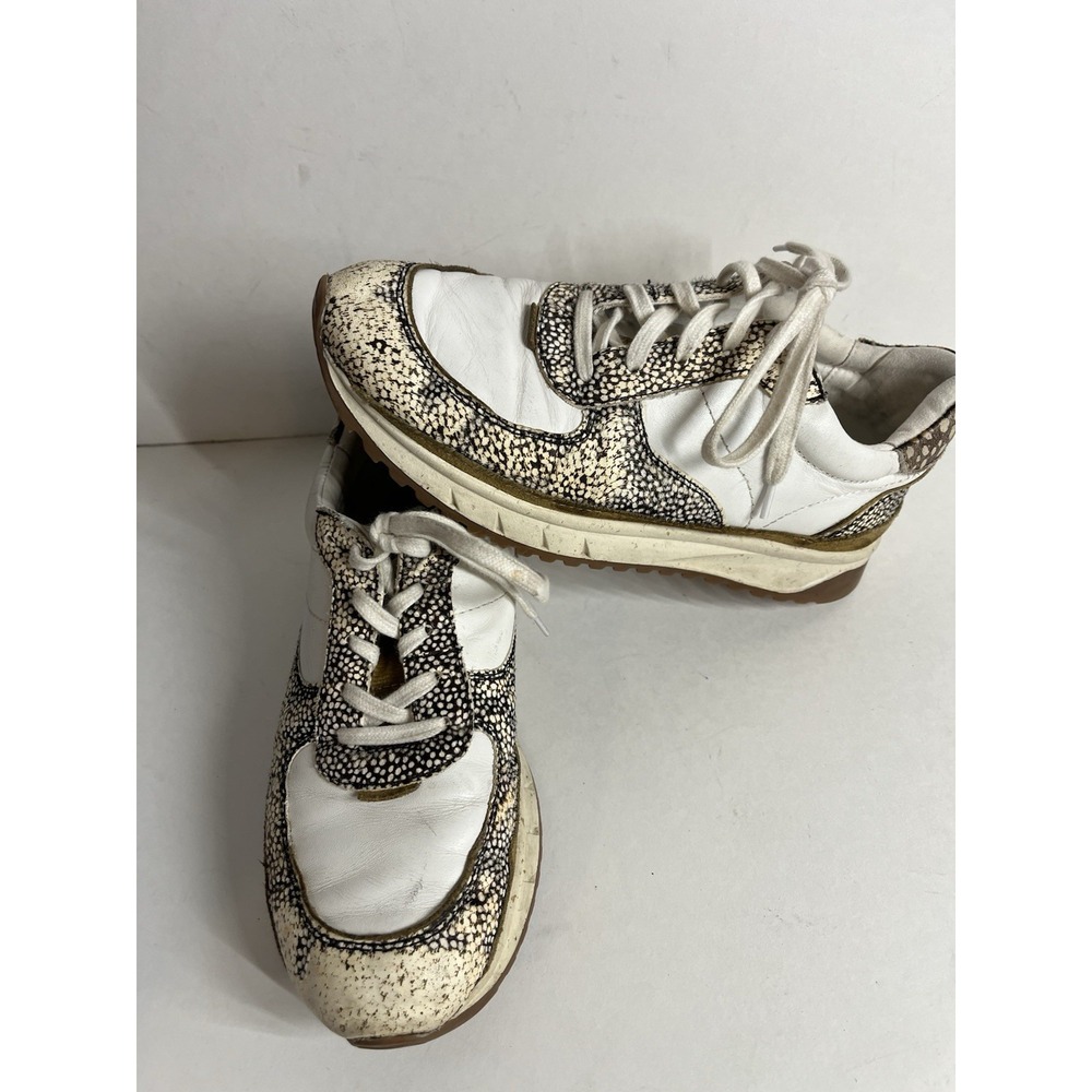MADEWELL Kickoff Sneakers in Leather Spot Mix Calf Women US 8 spots have worn